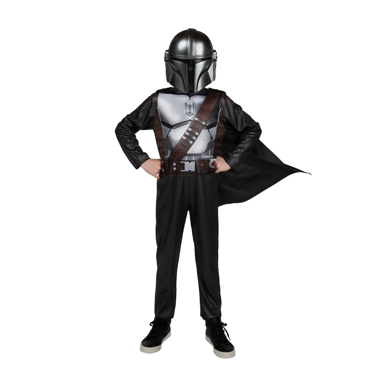 The Mandalorian Costume for Kids, Star Wars, Jumpsuit with Attached Cape