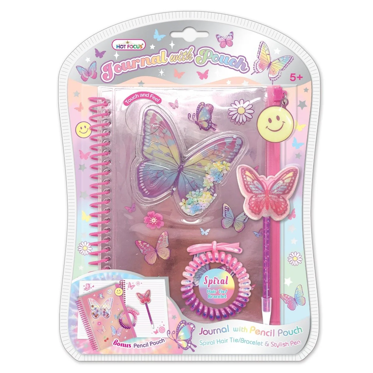 Tie Dye Butterfly Journal with Pouch, 1 Count