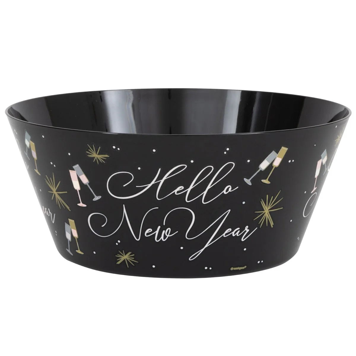 Toasting New Year Plastic Serving Bowl, 1 Count