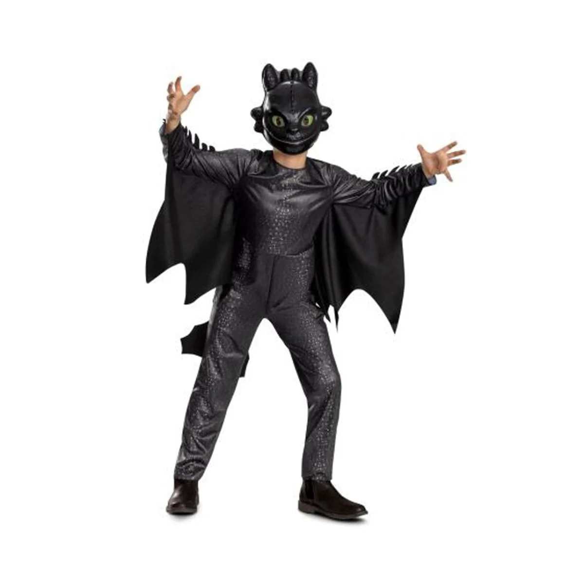 Toothless Classic Costume for Kids, How to Train your Dragon, Jumpsuit with Attached Wings
