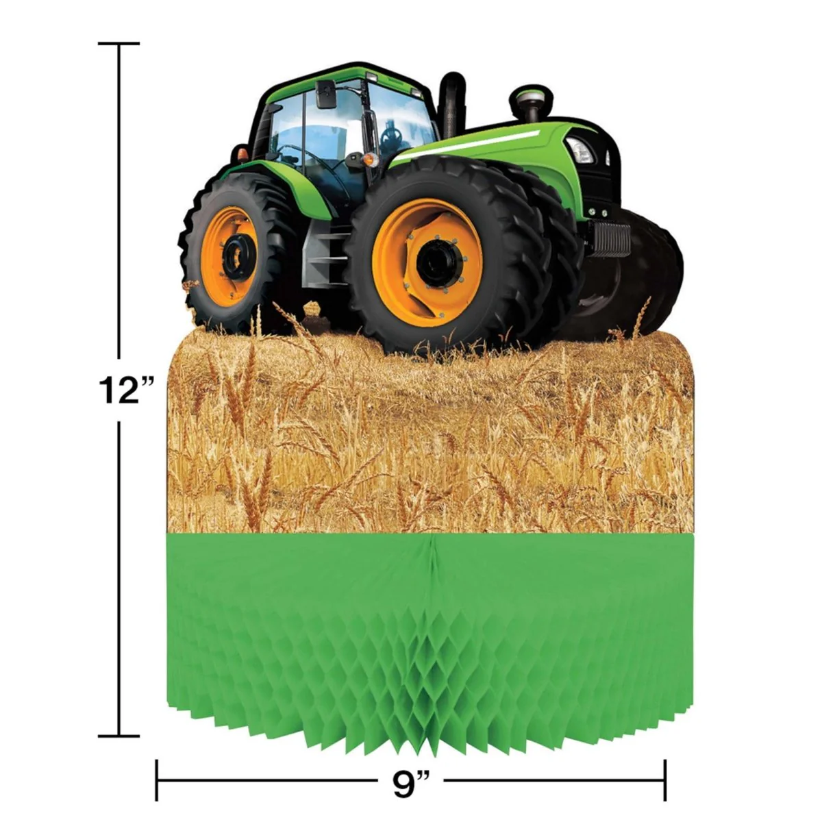 Tractor Time Birthday Paper Table Centerpiece, 9 x 12 Inches, 1 Count - Image 3