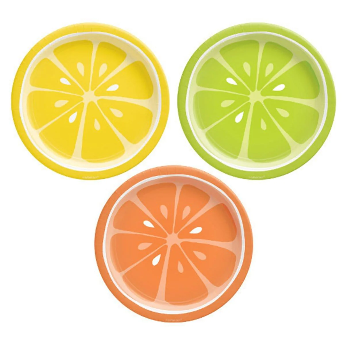 Tutti Frutti paper plates 7 inches, 8 per package