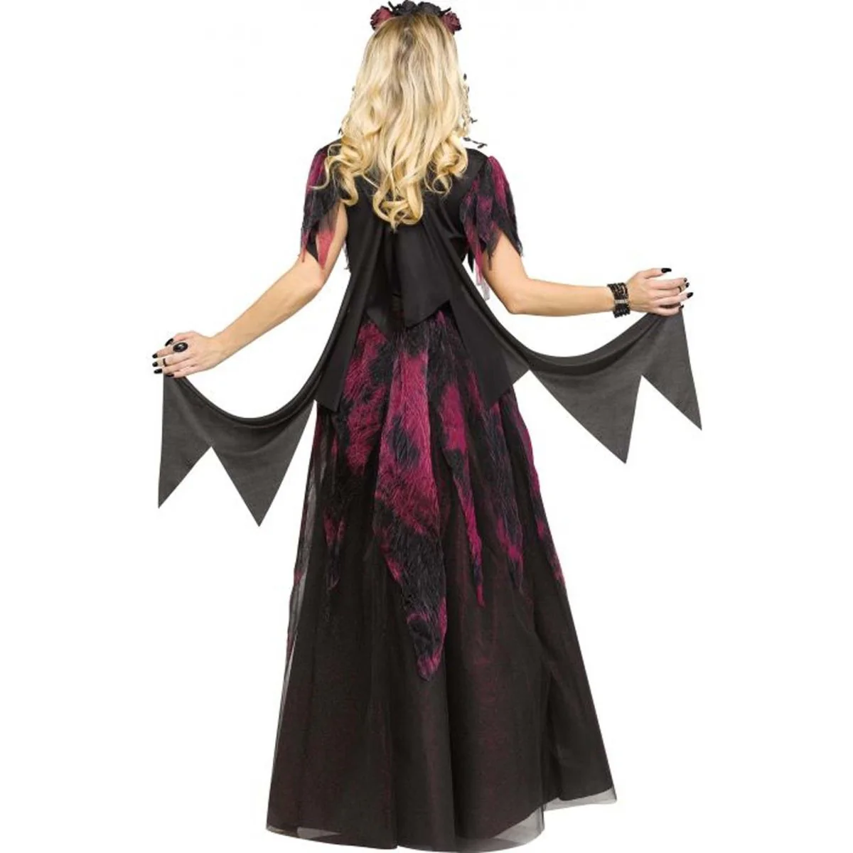 Twilight Fairy Costume for Adults, Black and Purple Dress - Image 2