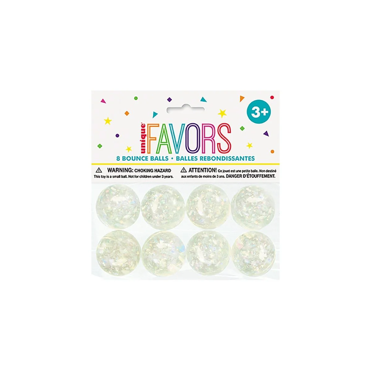 Clear Bounce Balls, 8 Count