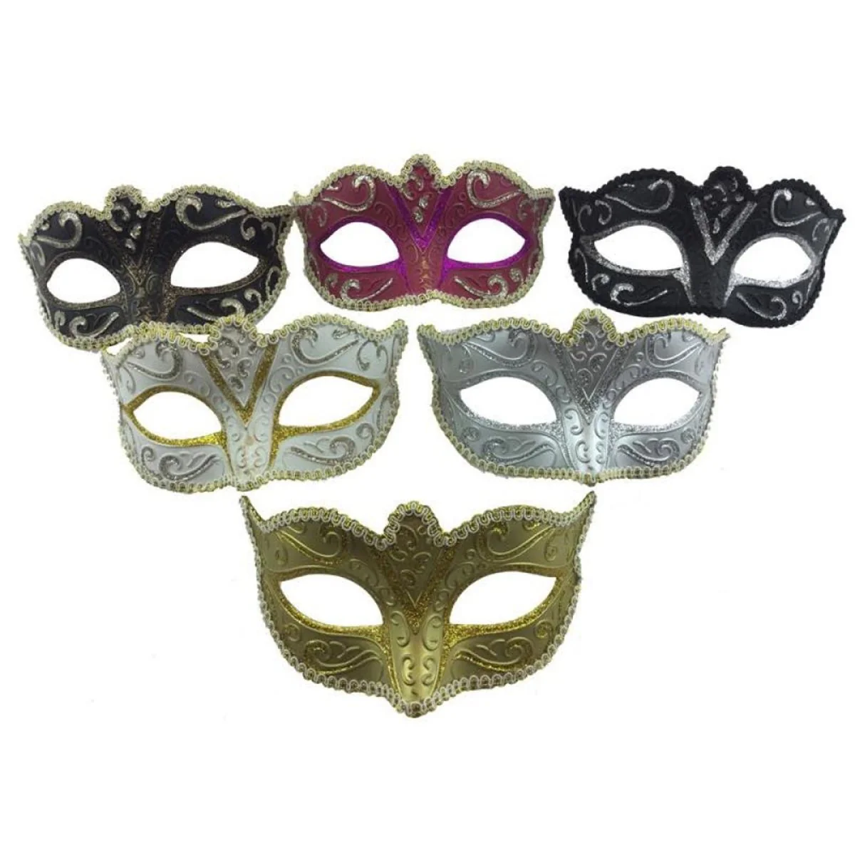Two Tone Venetian Mask, Assortment, 1 Count