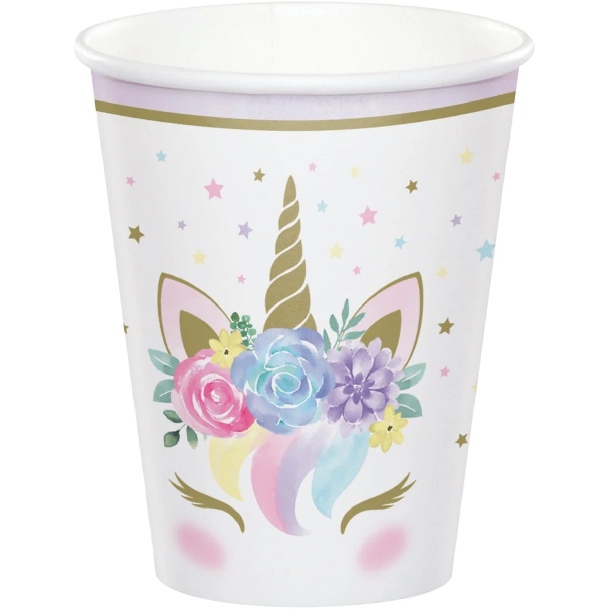 Unicorn Baby Paper Cups, 9 Oz, 8 Count