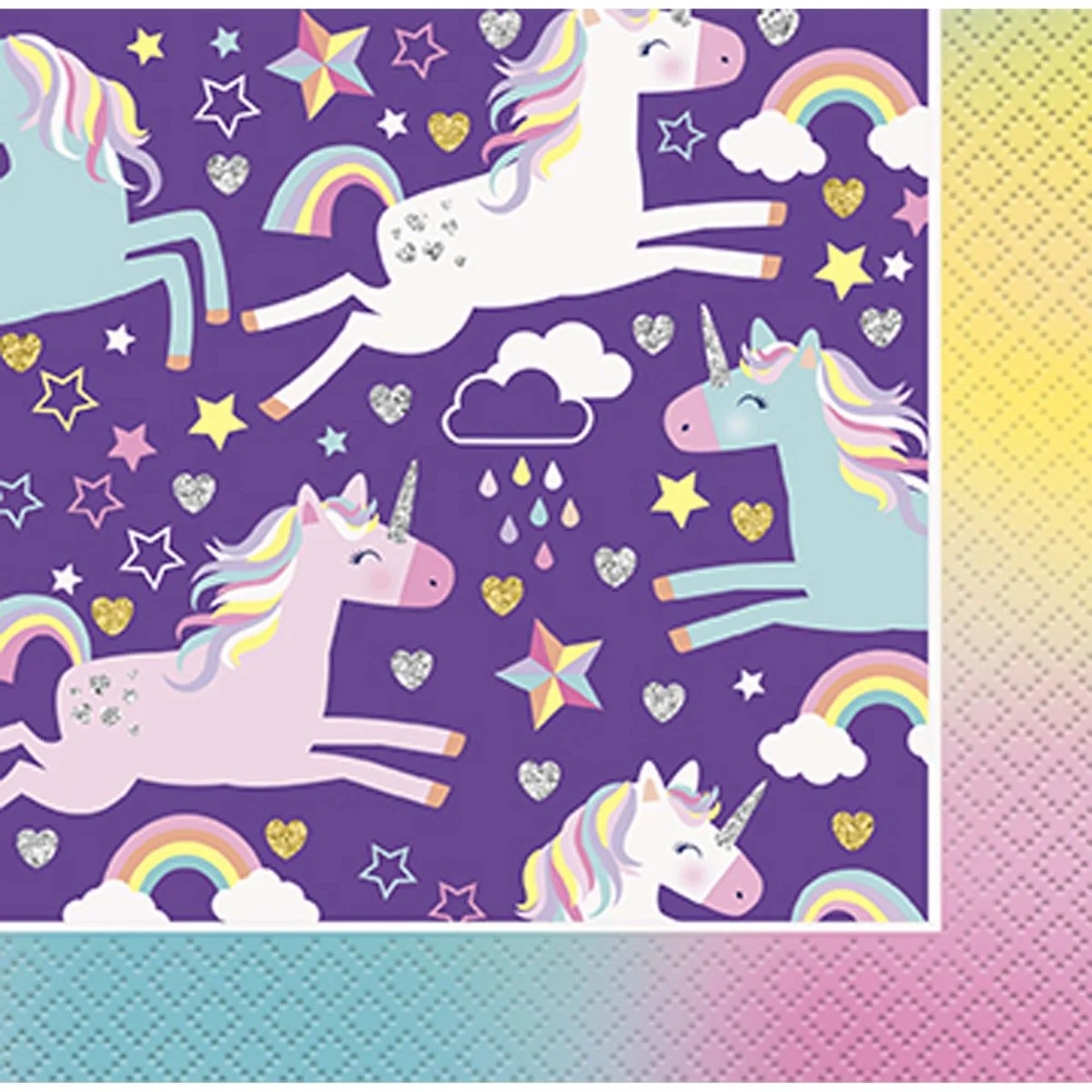 Unicorn Galaxy Basic Tableware Birthday Party Supplies Kit, 8 Guests - Image 6