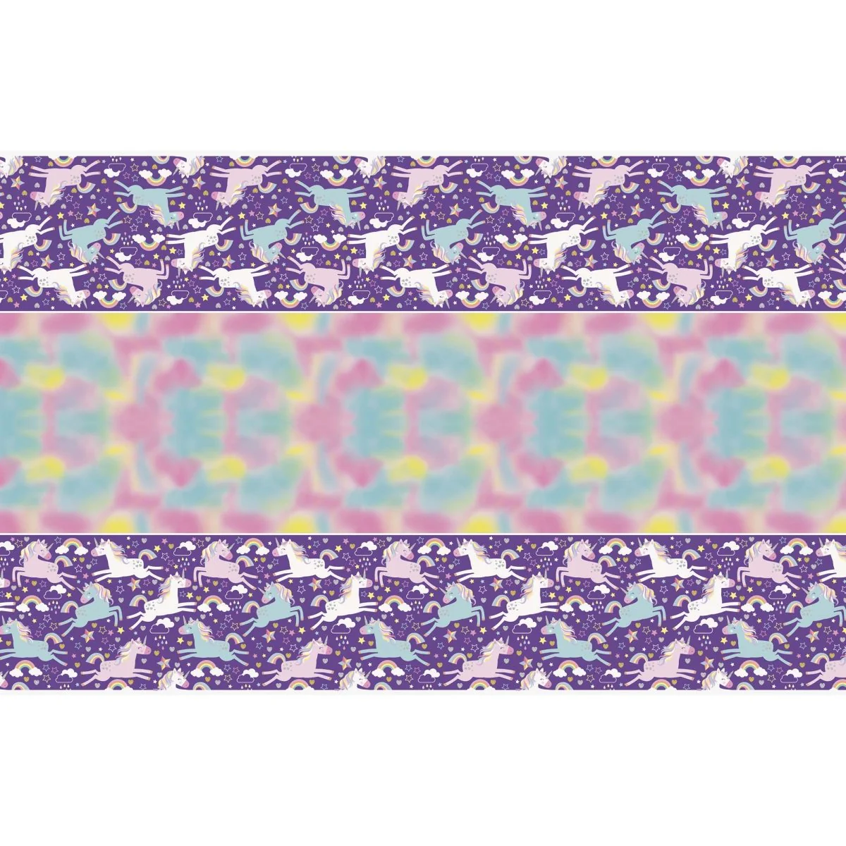 Unicorn Galaxy Rectangular Plastic Table Cover, 54 x 96 Inches, 1 Count