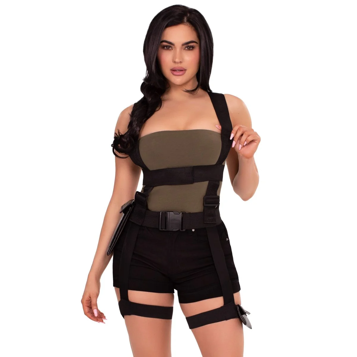 Utility Harness with Leg Garter for Adults