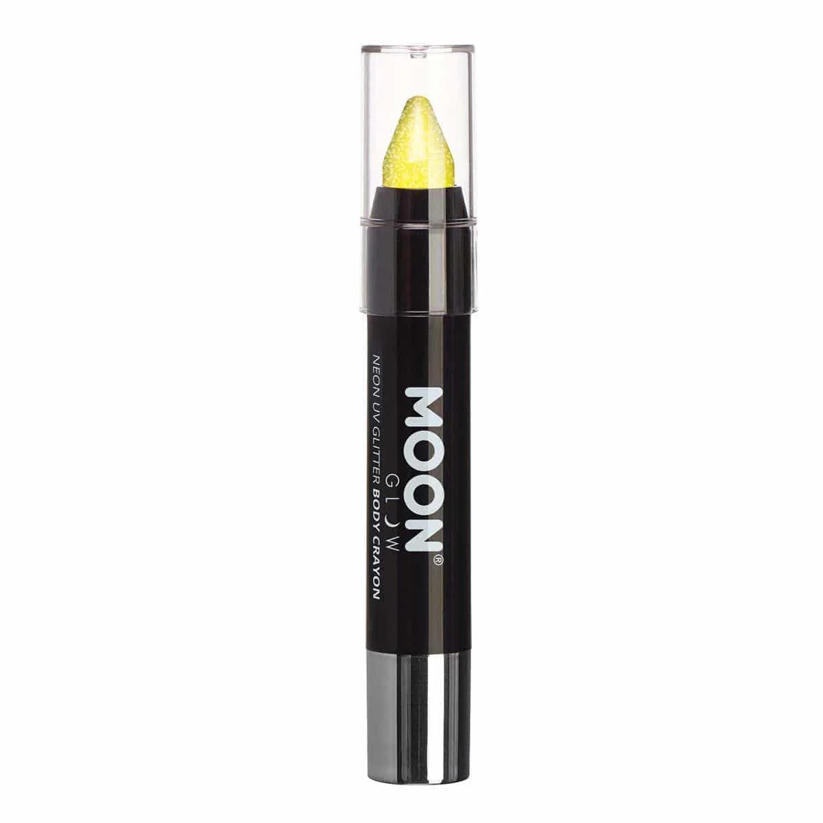 Moon yellow glitter UV face & body crayon
