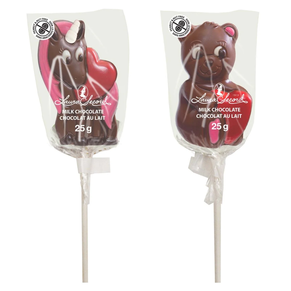 Valentine's Day Chocolate Pops, 25 g, Assortment, 1 Count