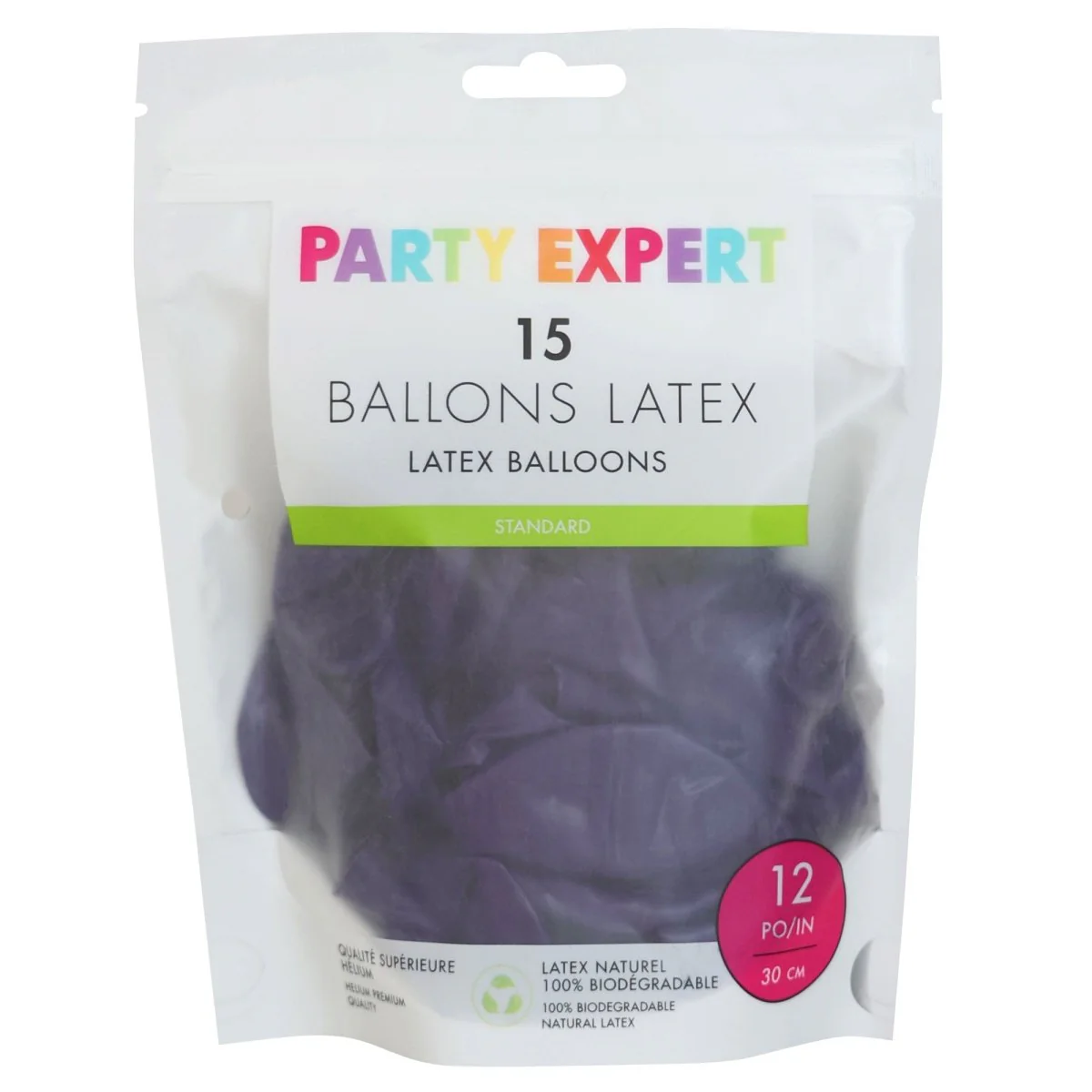 Violet Latex Balloon, 12 Inches, 15 Count - Image 3