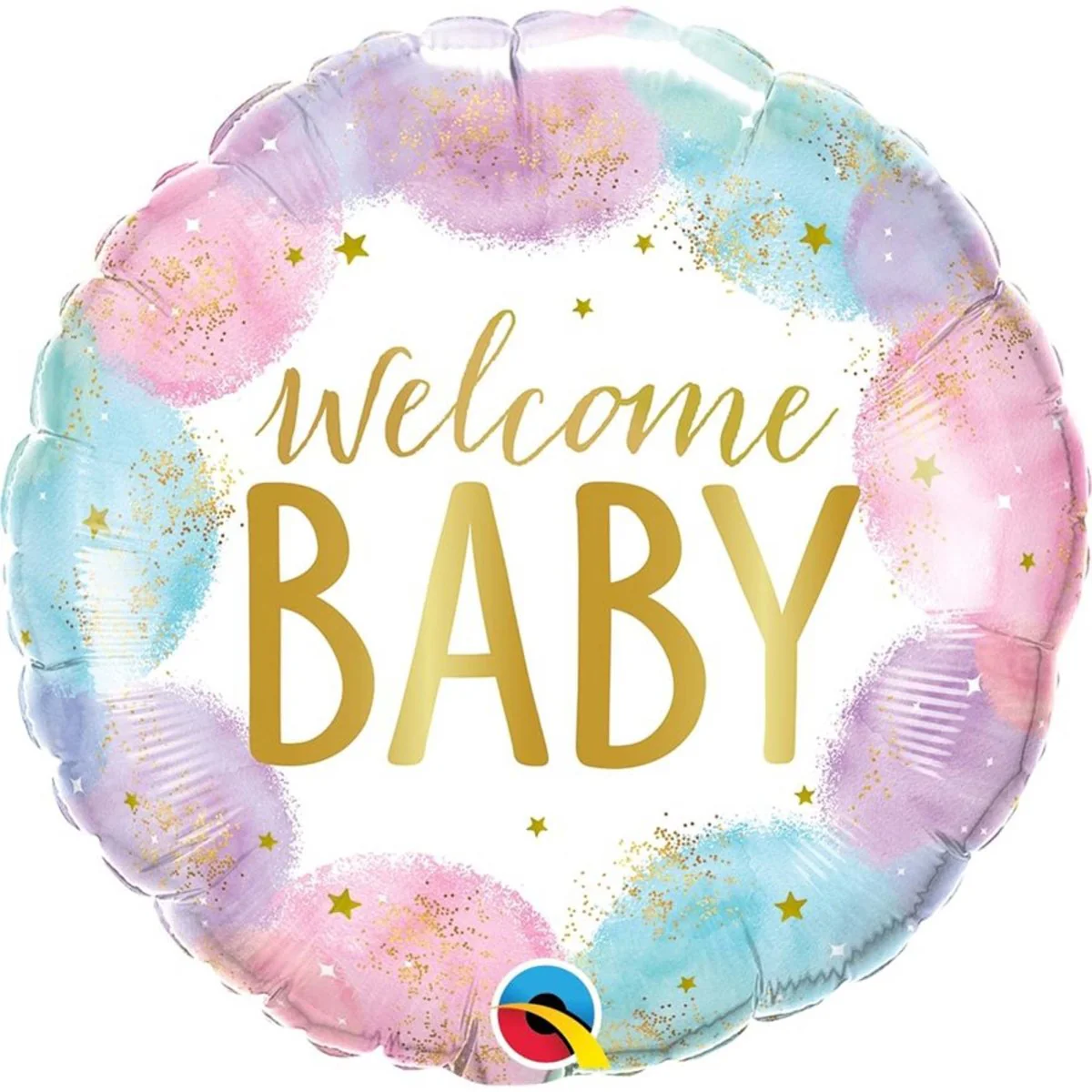 Welcome Baby Watercolor Round Foil Balloon, 18 Inches, 1 Count