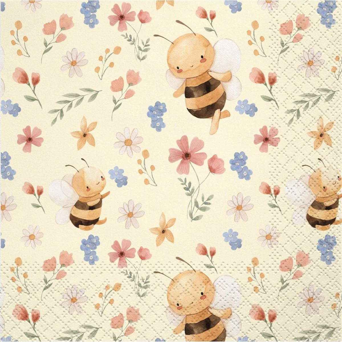 What Will Baby Bee Small Beverage Napkins, 16 Count