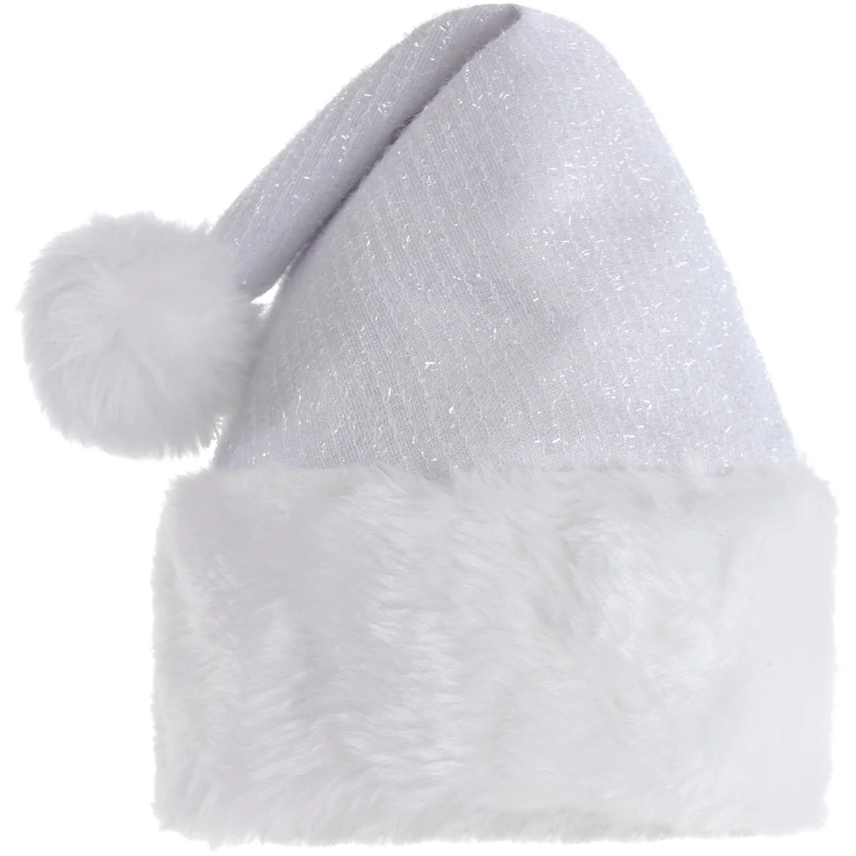 White Deluxe Santa Hat for Adults