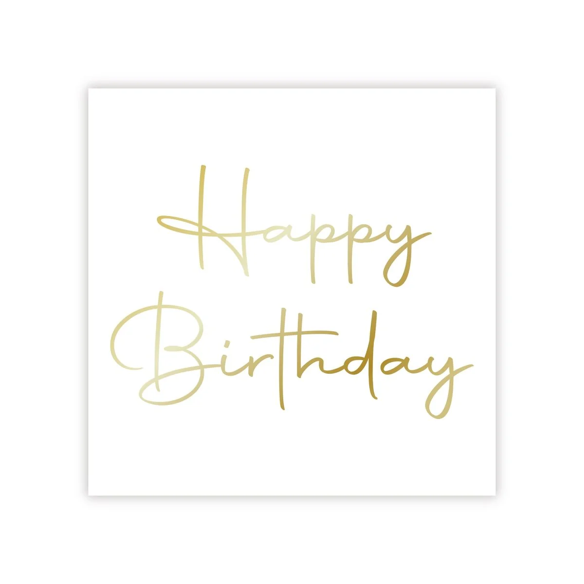 White Happy Birthday Large Lunch Napkins, 16 Count