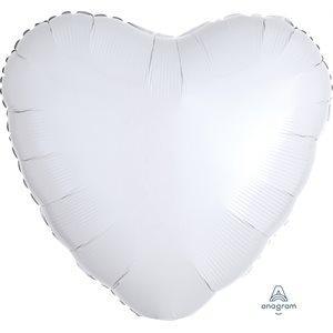 White Heart Foil Balloon, 18 Inches