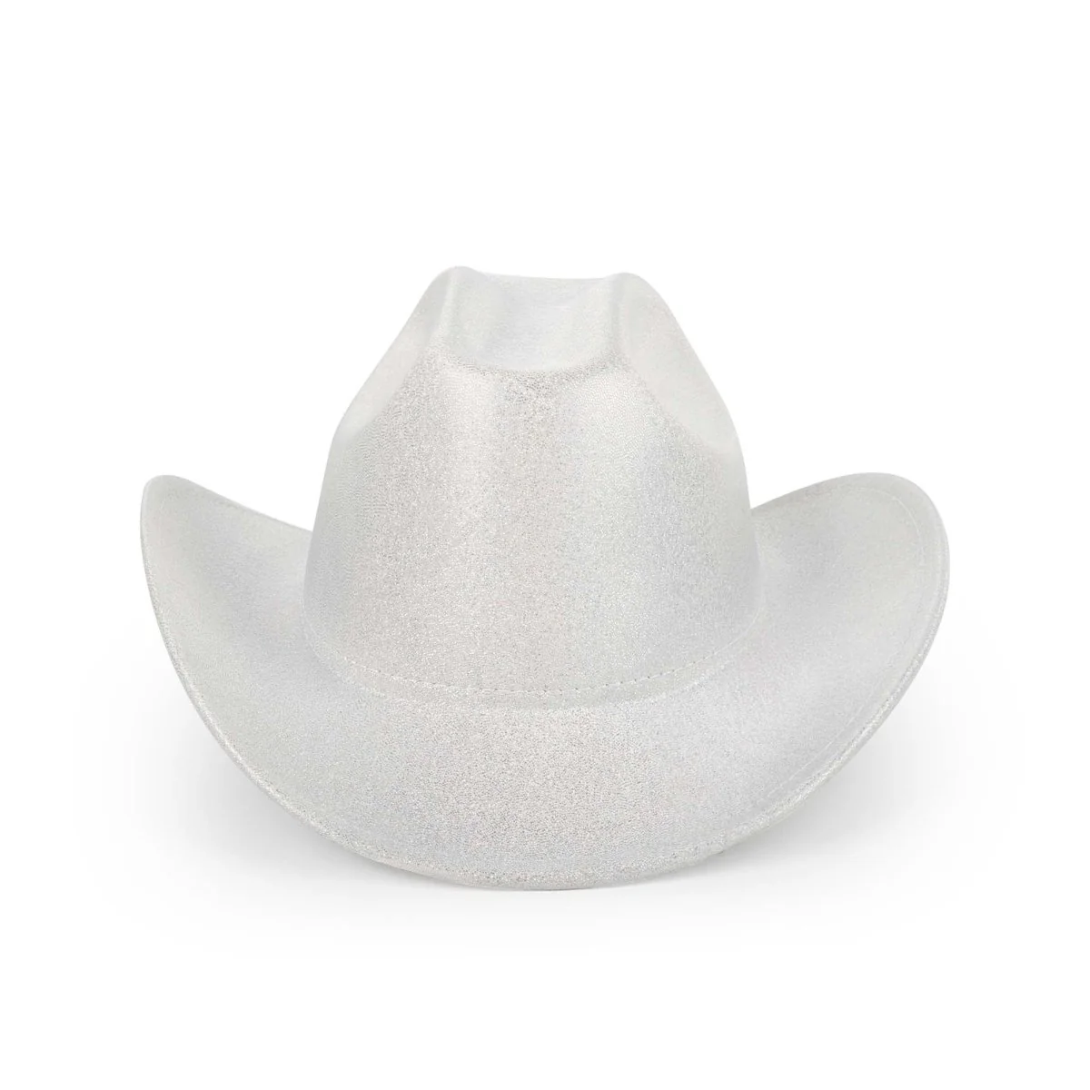 White Iridescent Cowgirl Hat for Adults - Image 2
