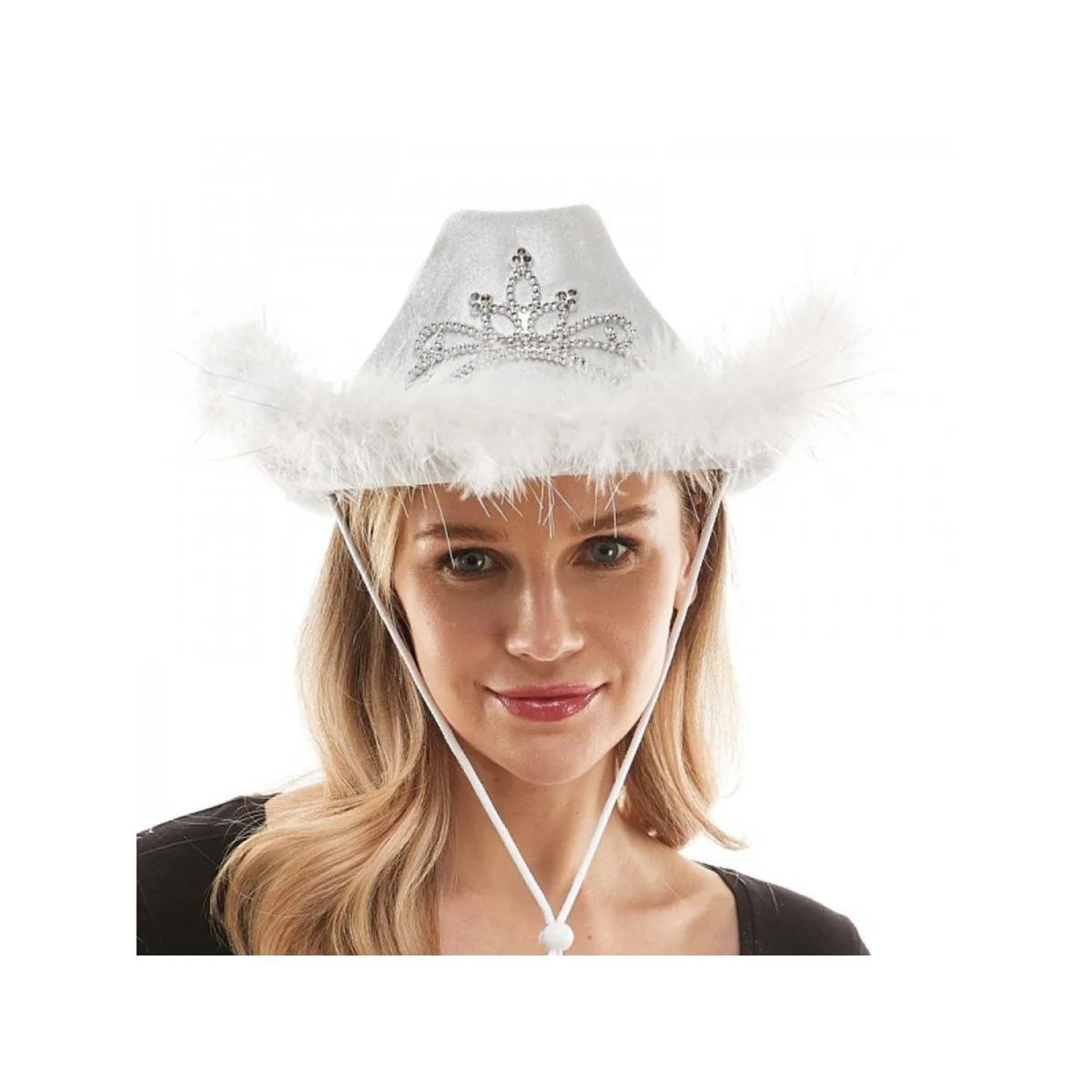 White Light-Up Cowboy Hat for Adults