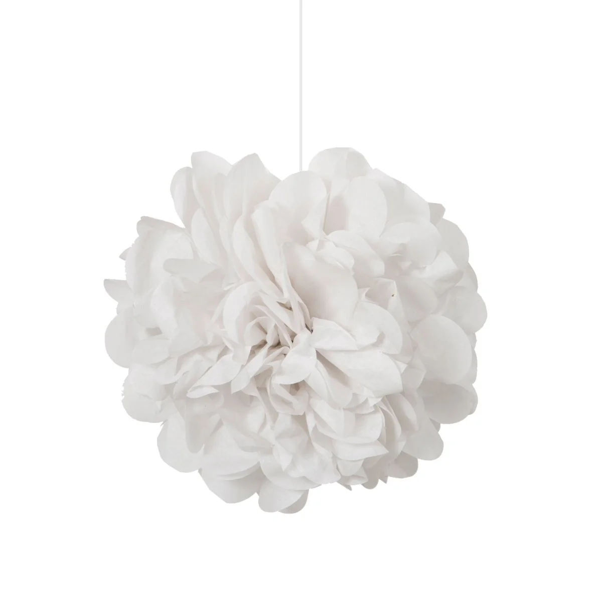 White Mini Puff Hanging Decorations, 9 Inches, 3 Count