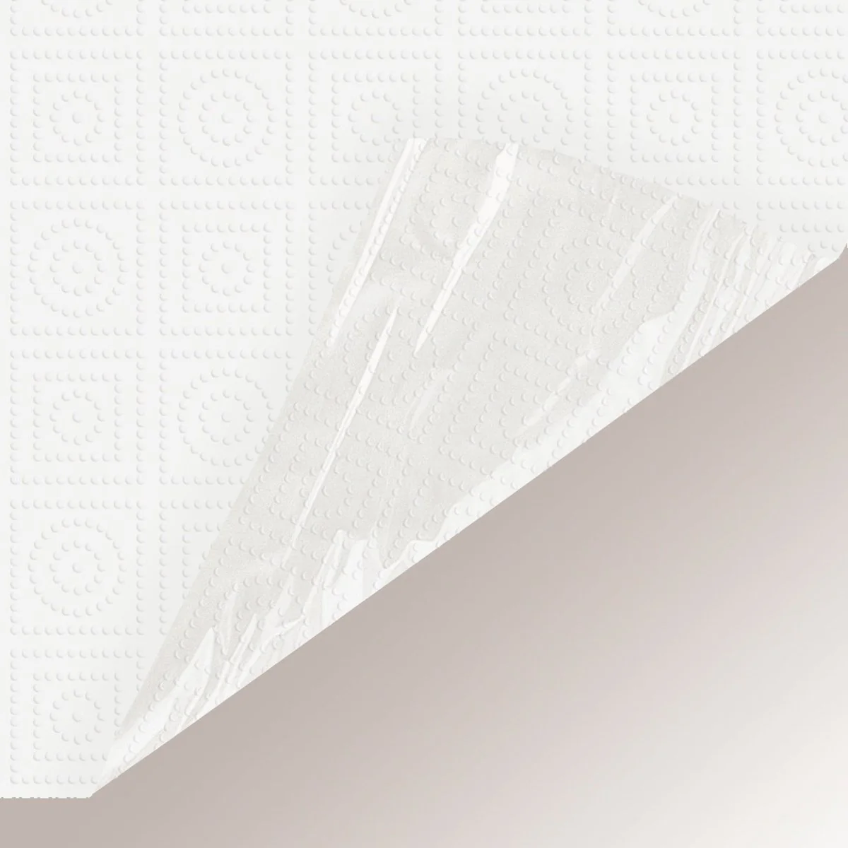 White Rectangular Paper Plastic-Lined Table Cover, 54 x 108 Inches, 1 Count - Image 2