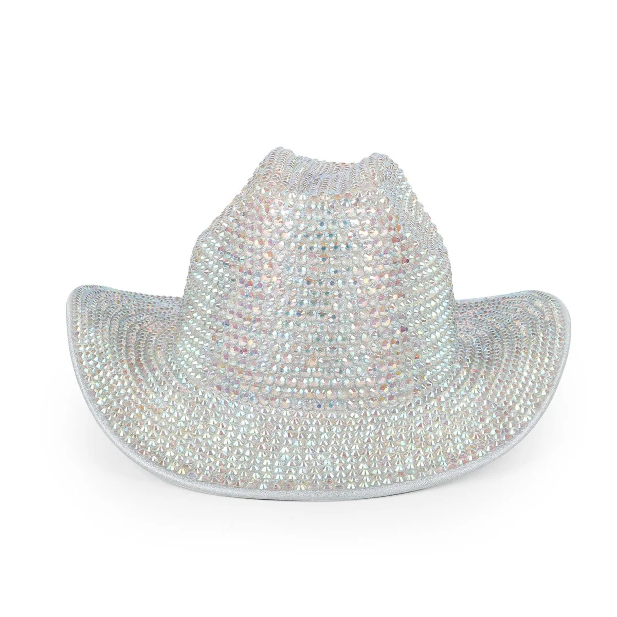 White Rhinestone Cowgirl Hat for Adults - Image 2