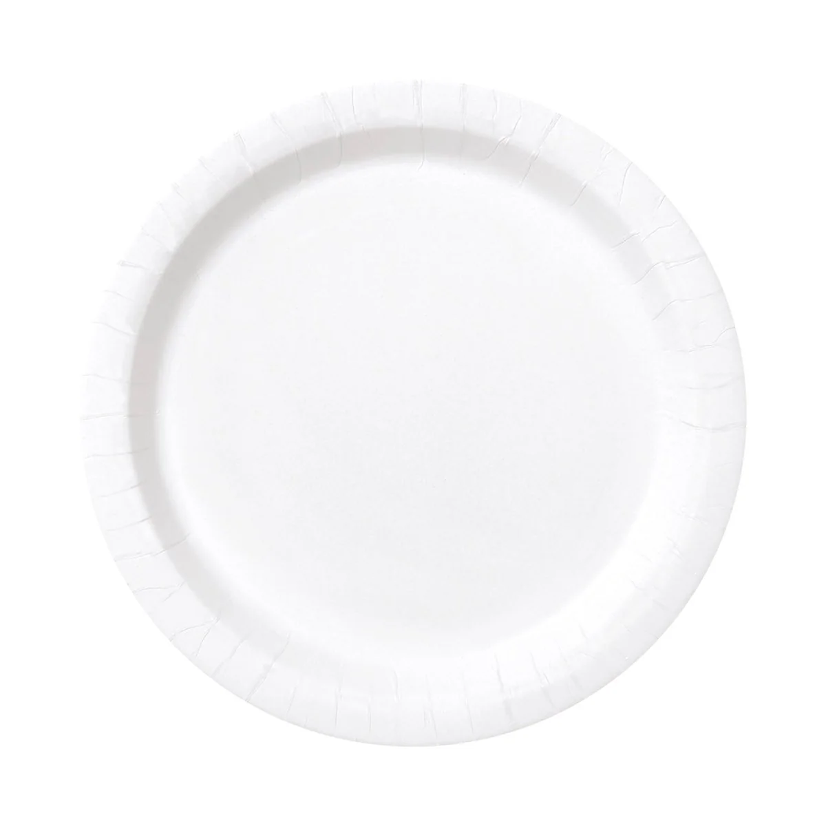 White Small Round Dessert Paper Plates, 7 Inches, 8 Count