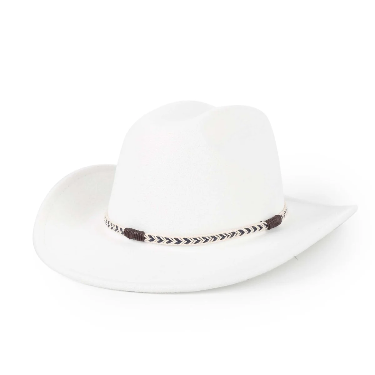 White Western Cowboy Hat for Adults - Image 2