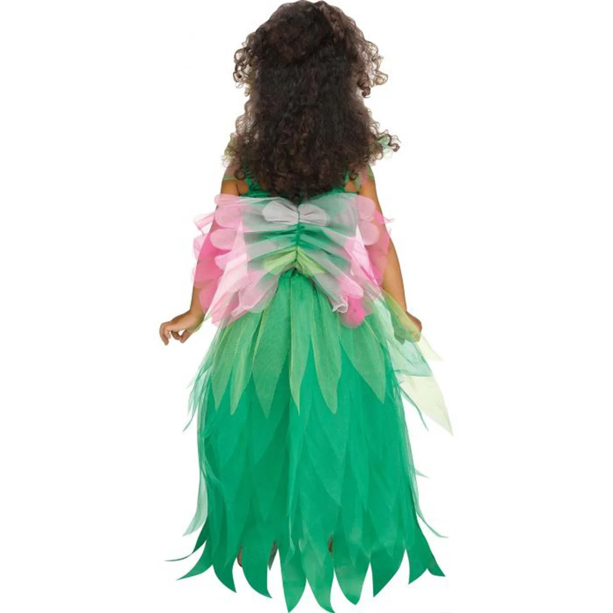 Woodland Fairy Costume for Toddlers, Green and Pink Dress - Image 2