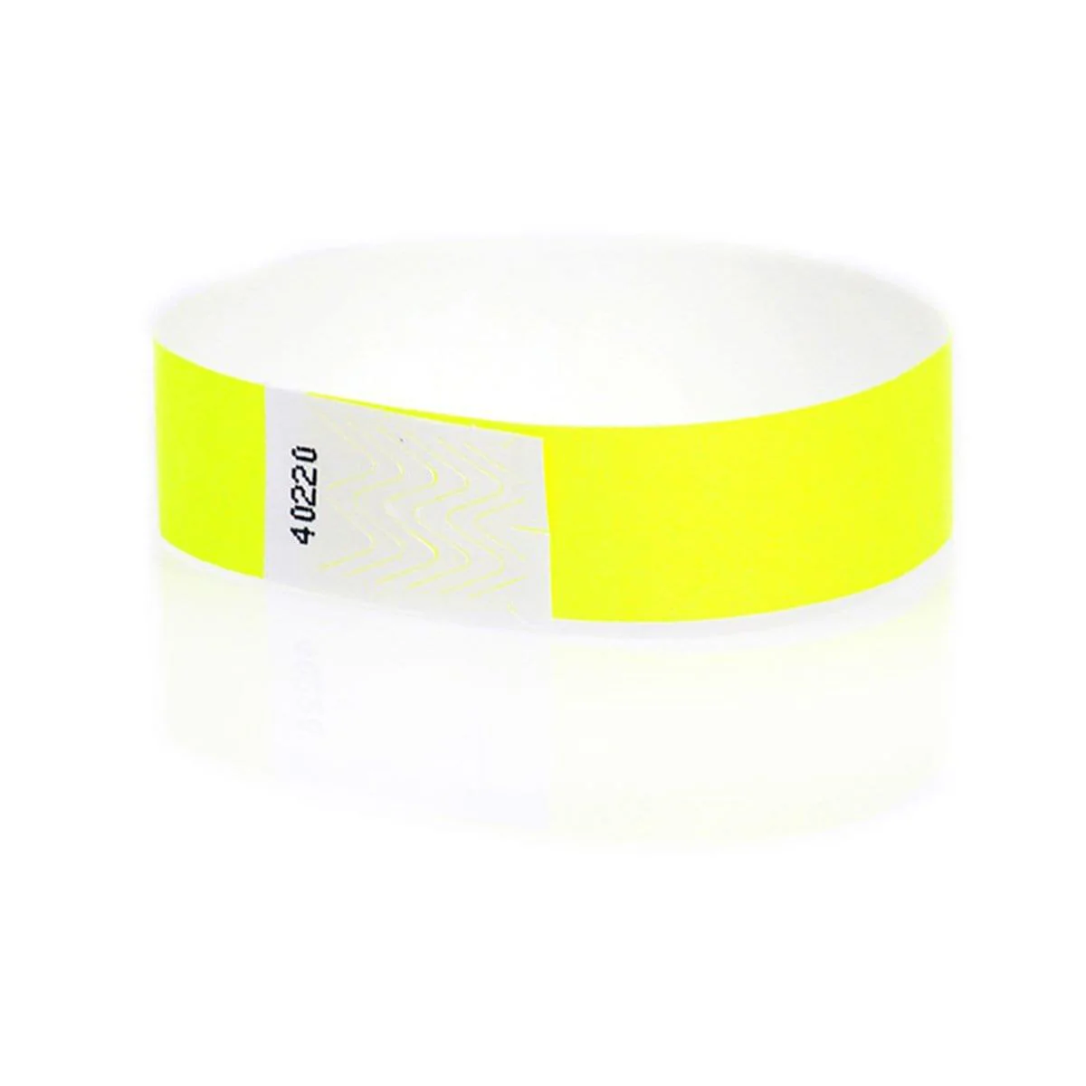 Wristband Supertek 3/4in Yellow Glow 100 Pkg.
