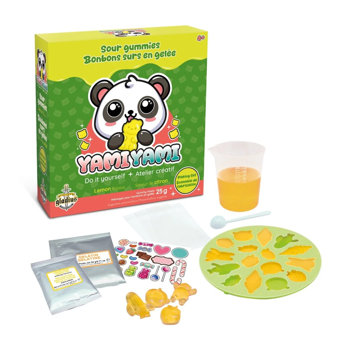 Yami Yami Do It Yourself Lemon Flavoured Sour Gummies, 25g, 1 Count