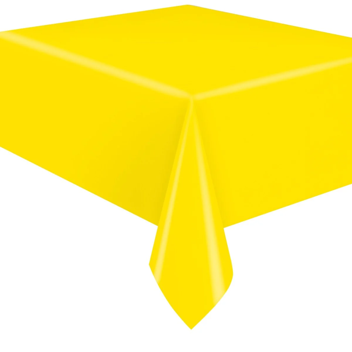 Yellow Rectangular Plastic Table Cover, 54 x 108 Inches, 1 Count
