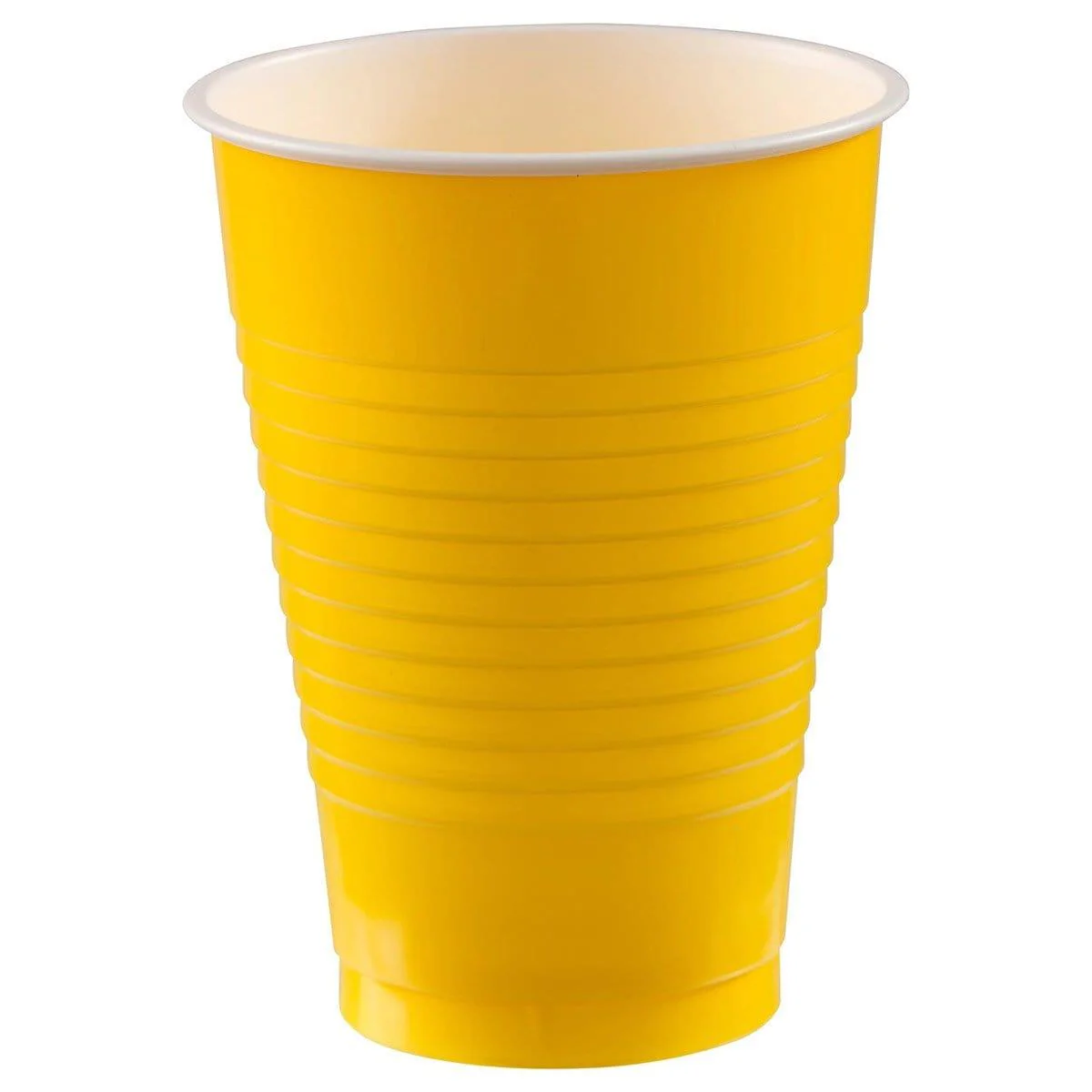 Yellow Sunshine Plastic Cups, 12 oz., 20 Count