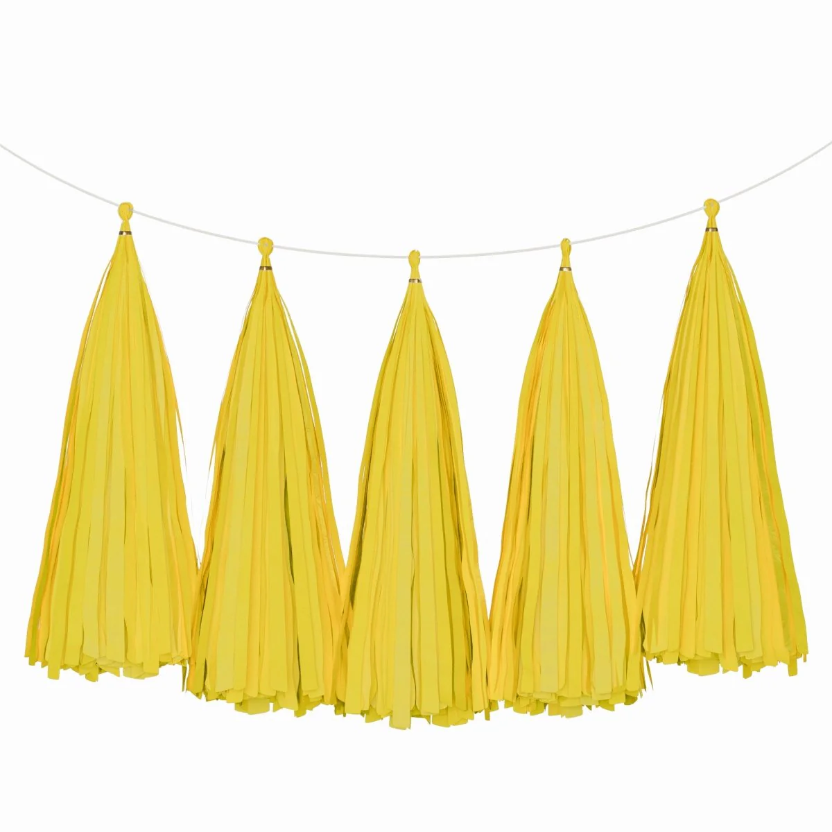 Yellow Tassel Garland, 5 Count